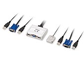 Εικόνα SWITCH KVM 2-PORT USB CABLE EQUIP SILVE