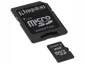 Εικόνα MEMORY CARD MICRO SD 2GB KINGSTON +ADAP