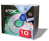 Εικόνα CD-R ΚΕΝΑ TDK 80MIN DVIEW SLIM CASE