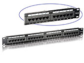 Εικόνα PATCH PANEL UTP 24Port Cat5 BLACK EQUIP