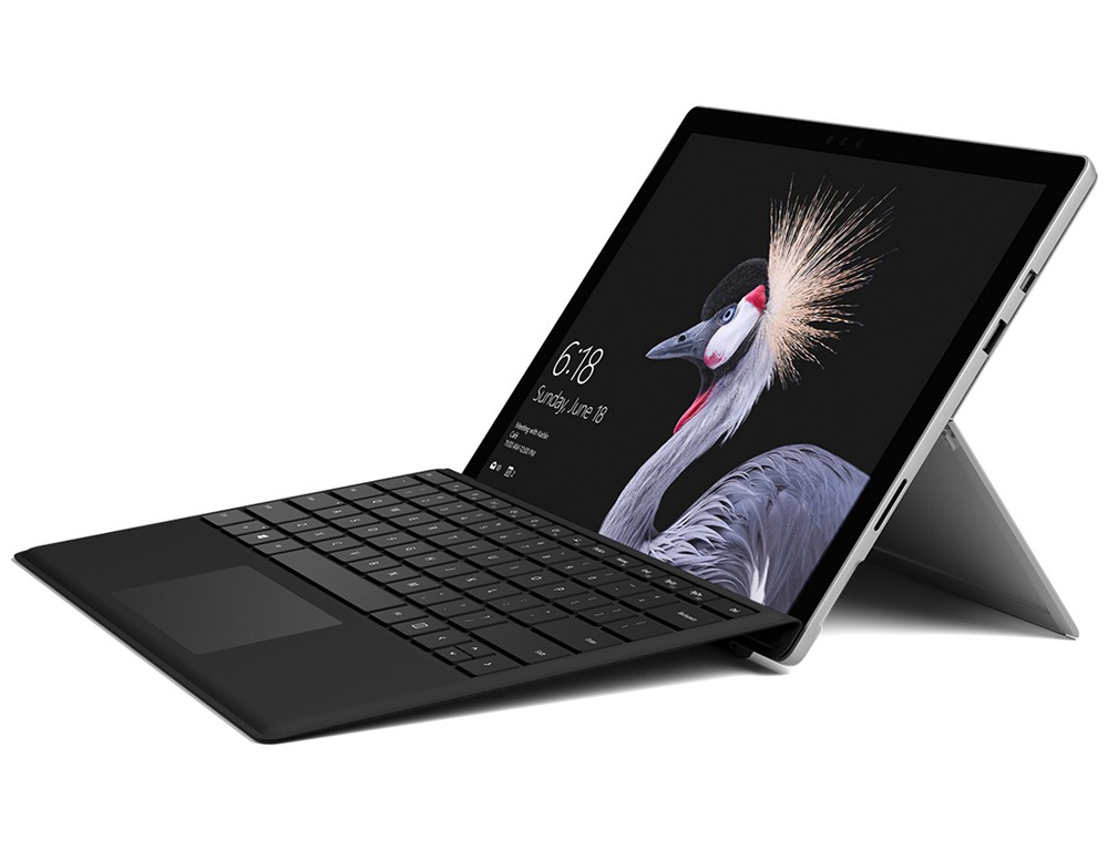Εικόνα Microsoft Surface Pro 1796 (5ης γενιάς) - Οθόνη Αφής (2736 x 1824) 12.3" - Intel Core M3-7Y30 - 4GB RAM - 128GB M.2 SSD - Windows 10 Pro, με Αποσπώμενο Αγγλικό Πληκτρολόγιο