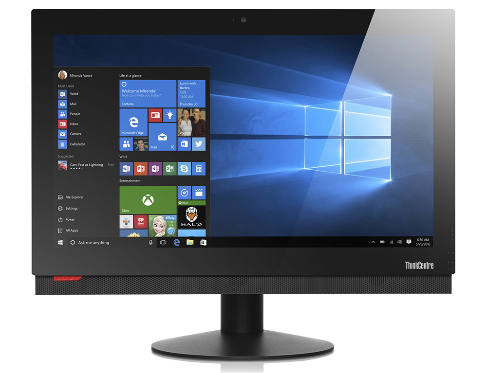 Εικόνα All in One Lenovo ThinkCentre M810z - Οθόνη FHD 21.5" - Intel Core i5 6η γενιάς 6xxx - 8GB RAM - 240GB SSD - Ενσωματωμένη Κάμερα - WiFi, Bluetooth - Windows 10 Pro