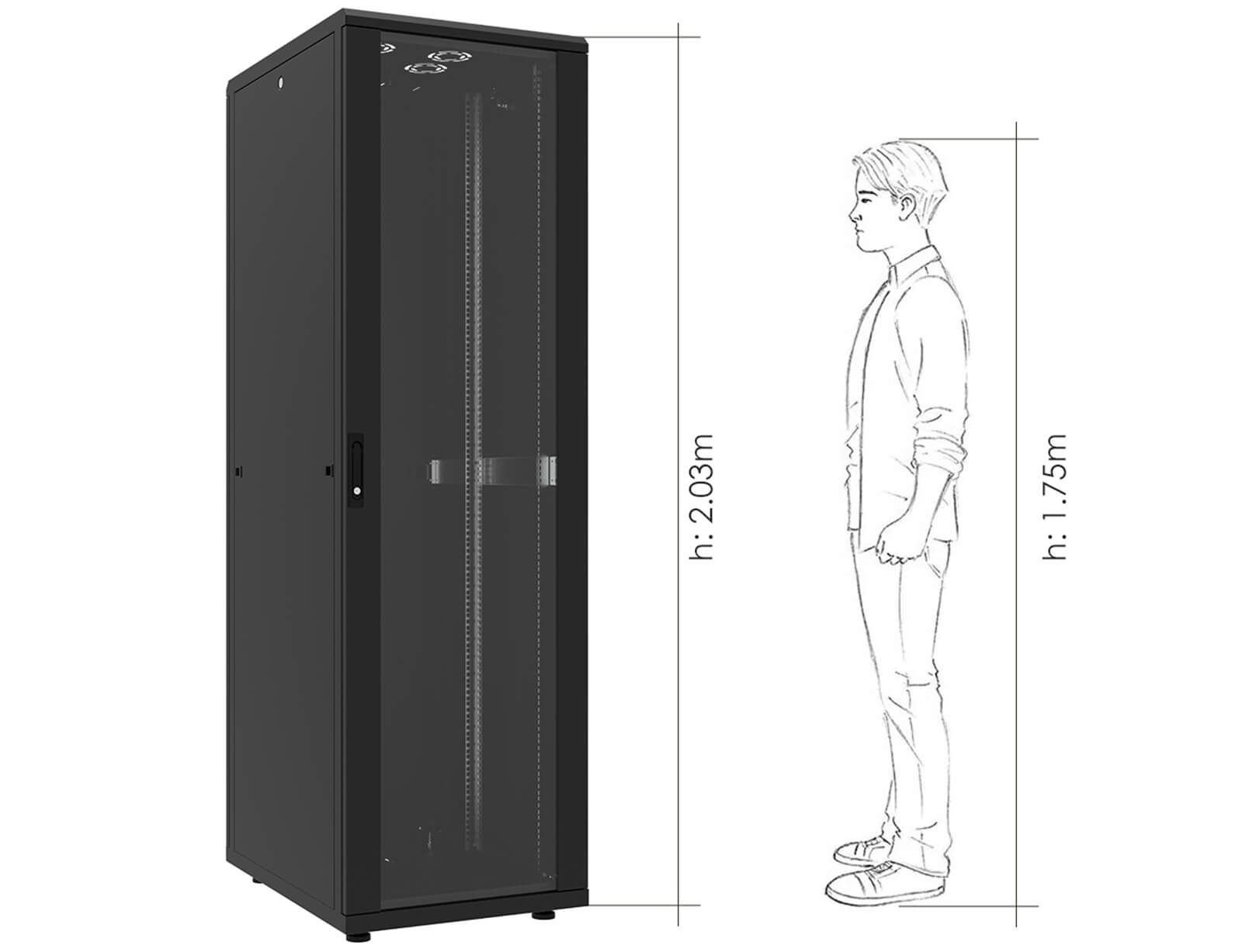 Διπλό Επιδαπέδιο Rack Canovate - 42U - 600 x 1000 x 2030 | COSMODATA