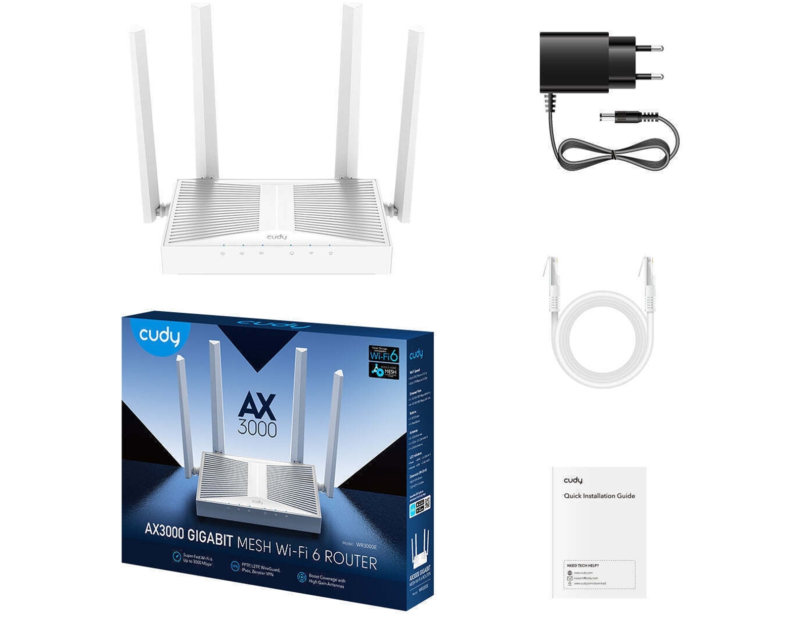 Cudy Router WR3000E 8 Gigabit LAN Ports 1 WAN Ports COSMODATA Cudy Router WR3000E 8 Gigabit LAN Ports 1 WAN Ports COSMODATA