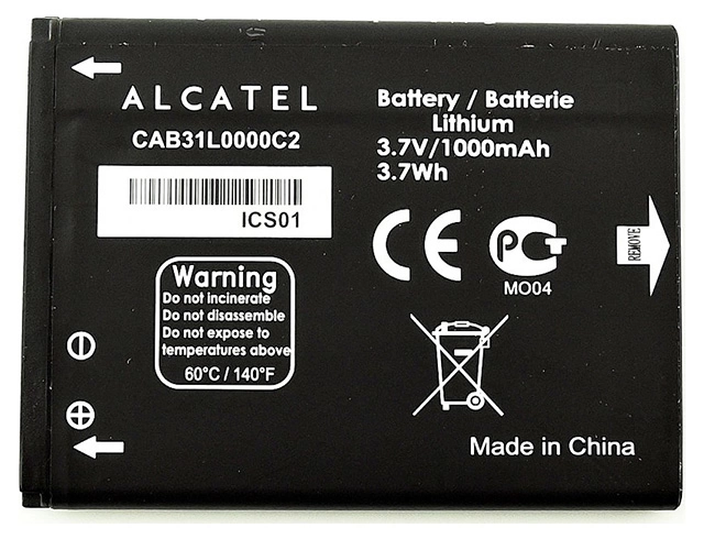 Εικόνα CAB31L0000C1 / CAB31L0000C2 Alcatel Battery (Compatible) for Selected One Touch / TCL Models 1000mAh