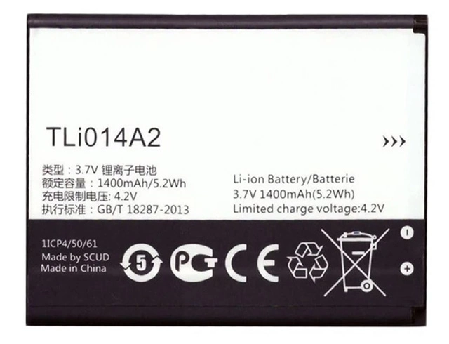 Εικόνα TLI014A2 Alcatel Battery Li-Ion 1400mAh (OEM) for Vodafone 785 tipo, Smart 4 Mini, Smart First 6, Smart Mini, V695, VF575, VF-575, VF-695, VF785, VF-785, VF-V695 Series (Compatible)
