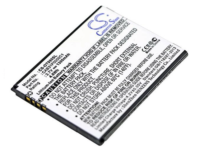 Εικόνα CAB31P0000C1 Alcatel Battery (OEM) Compatible 1300mAh