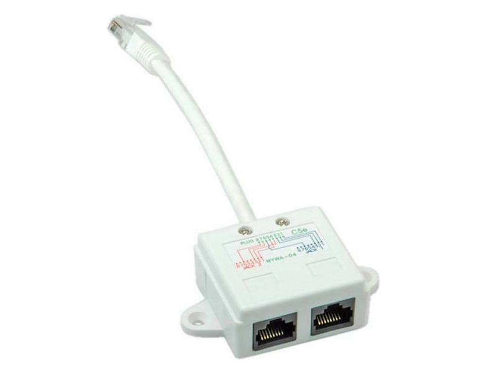 Lazmin112 Câble Répartiteur Ethernet RJ45, Adaptateur Répartiteur Ethernet  1 à 4, Répartiteur de Réseau D'interférence de Signal Plaqué Or à 8 Broches