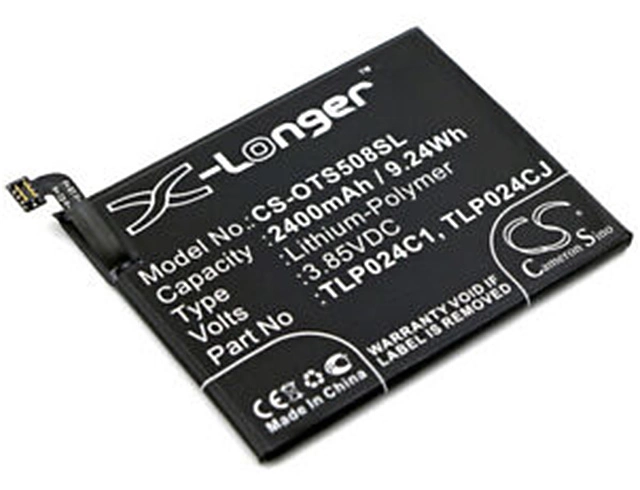 Εικόνα TLP024C1 / TLP024C2 Alcatel Battery Li-Pol 2400mAh (OEM) for Alcatel 1X / A3 / A30 / OT-5046 / OT-5049 / OT-5080 Series / Vodafone Smart N8 / N9 Lite / VDF-610 / VDF-620 (Compatible)