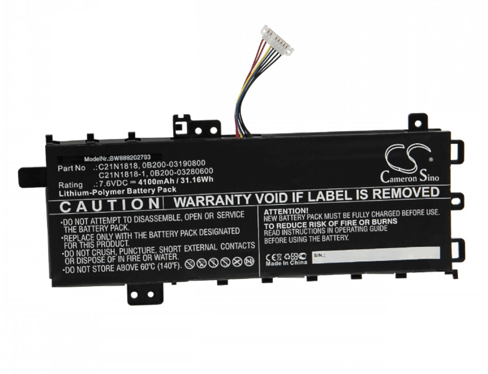Εικόνα C21N1818 / B21N1818 Asus Battery (Compatible) for Vivobook X512D Series 4050mAh 7.6v