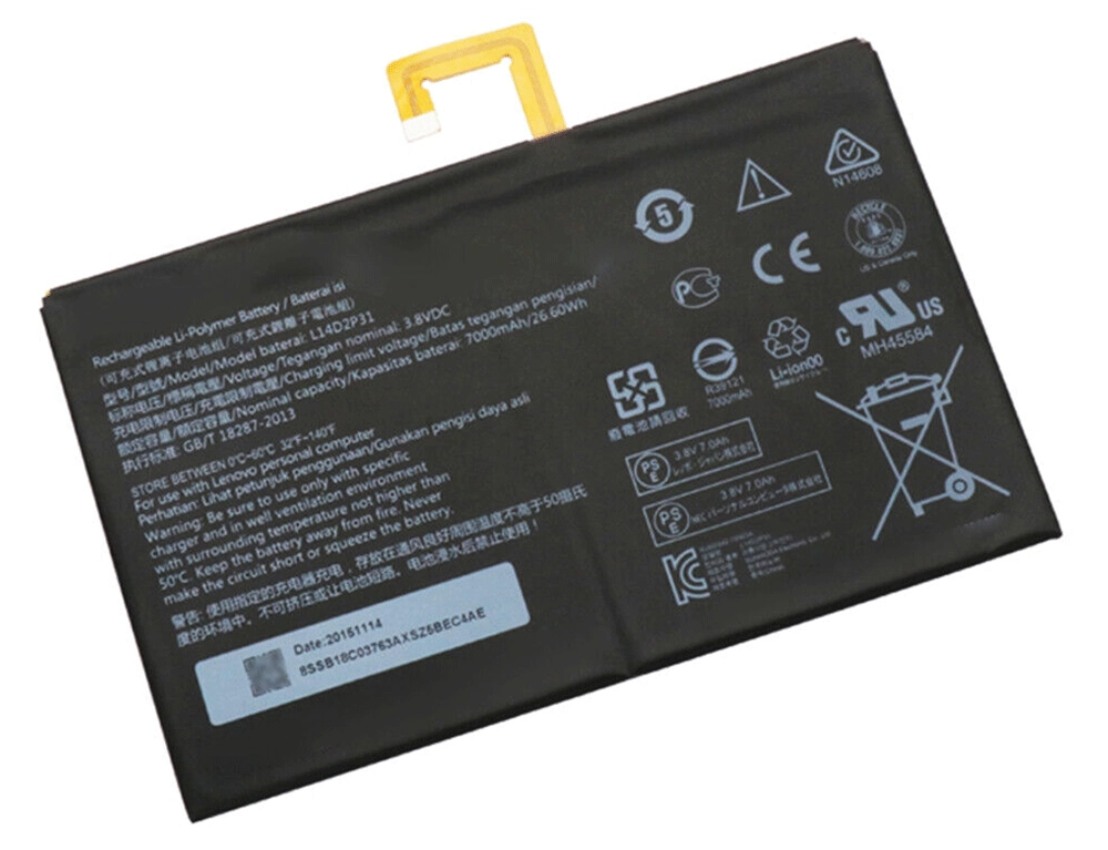 Εικόνα L14D2P31 SB18C05908 Lenovo Battery 7000mAh (OEM) for Lenovo tab 2 A10-70F - Version A Connector - Compatible