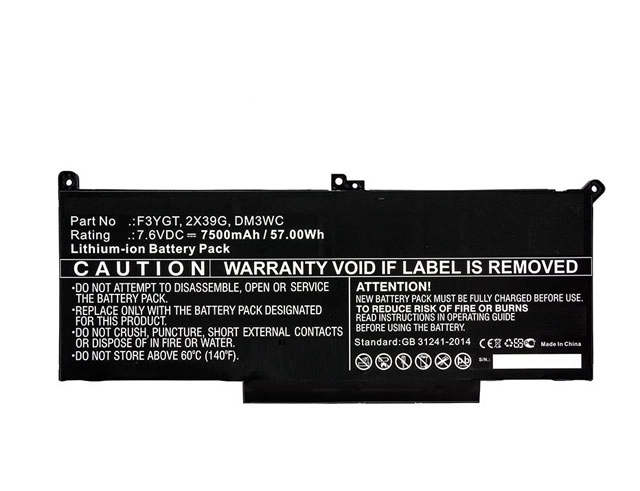 Εικόνα F3YGT Dell Battery (Compatible) for Latitude 12 7000 / 12 7290 / 13 7000 7390 / 13 7380 / 13 7390 / 14 7480 / 14 7490 7500mAh 76v 57Wh