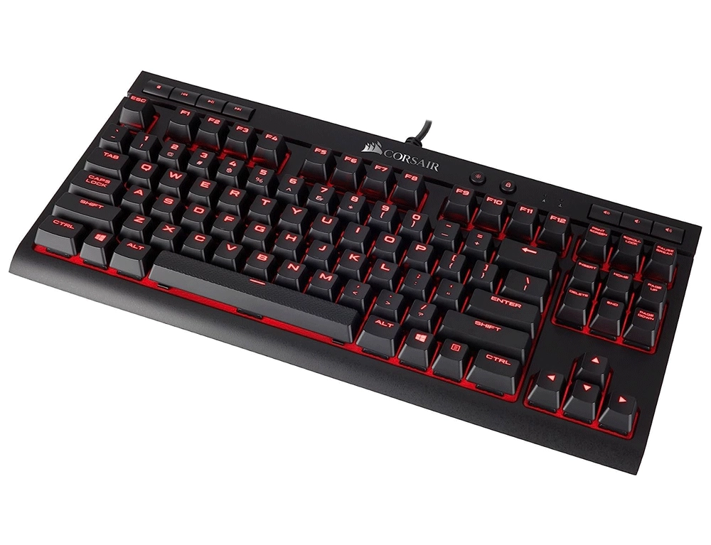 Εικόνα Gaming Μηχανικό Πληκτρολόγιο Corsair K63 Compact Cherry MX Red (CH-9115020-NA) - Tenkeyless, EN/GR - USB - Μαύρο