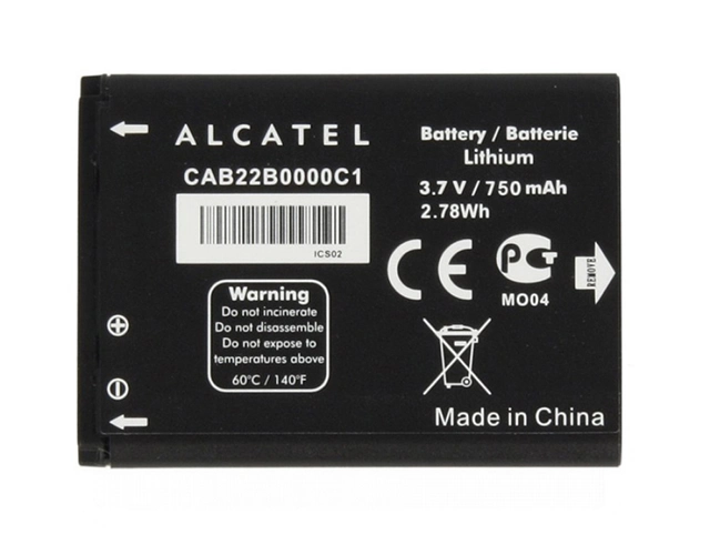 Εικόνα CAB22B0000C1 / CAB22D0000C1 / CAB0400000C1 Alcatel Battery Li-Ion 700mAh (OEM) for Alcatel One Touch OT-2010 / 2012 Series (Compatible)