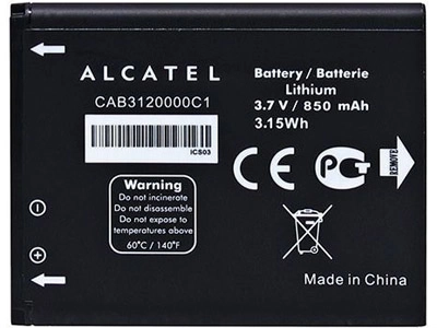 Εικόνα CAB20K0000C1 / CAB3120000C1 Alcatel Battery Li-Ion 700mAh (OEM) for Alcatel OT-880 / OT-708 / OT-710 / OT-806 / OT-810 Vodafone 354 (Compatible)