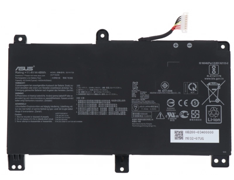 Εικόνα B31N1726 Asus Battery (Original) 11.4V 4240mAh for FX504 FX504G FX505 FX505GD FX80 FX80GE
