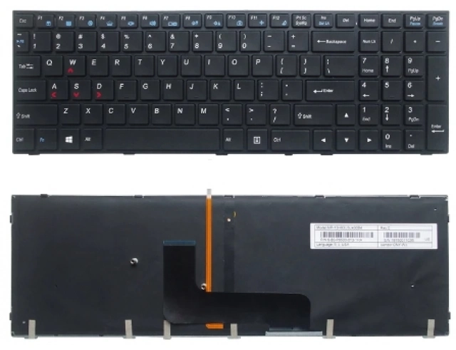 Εικόνα US backlit laptop keyboard for Clevo P651 / P651SE P655 / P671 / Z6 / Z7 / Z8 Series